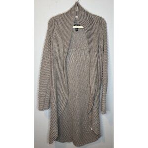 Ronen Chen Long Sweater US 6 Viscose Angora Blend Neural Knit Open Front
